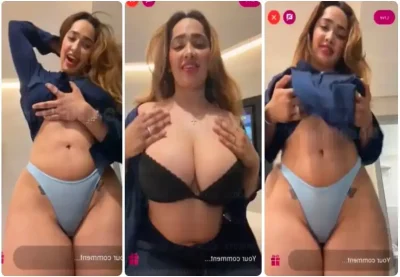 Aditi Mistry Nude In Black Bra Live Part 4